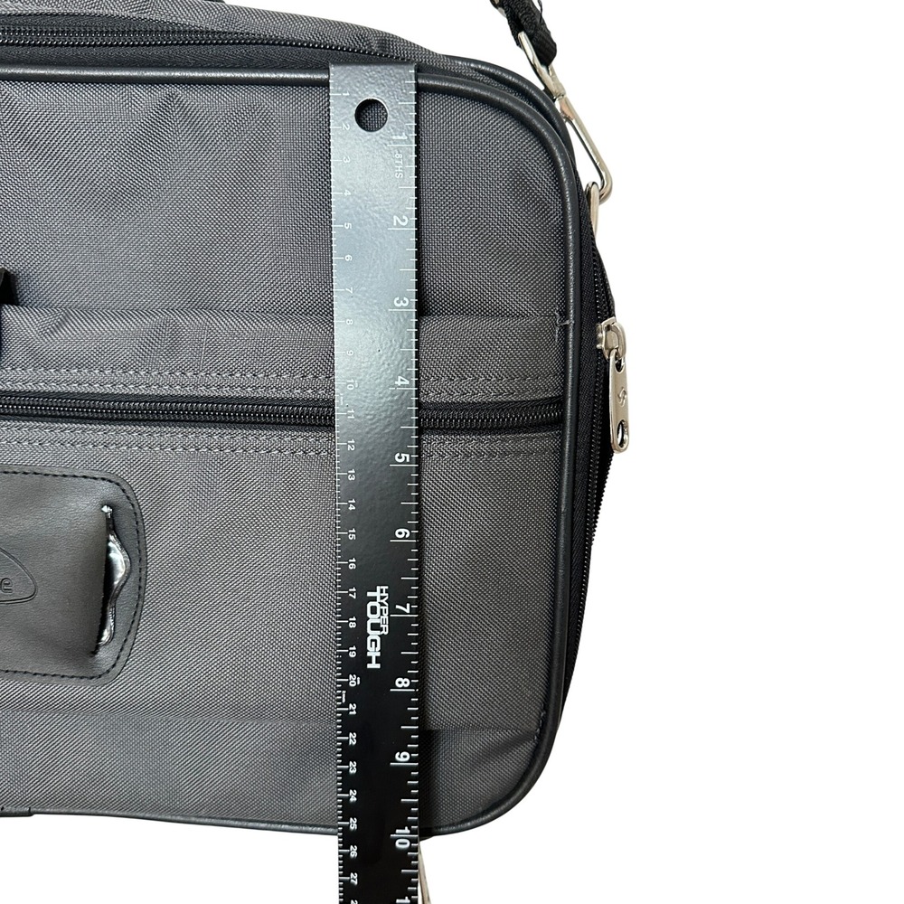 Samsonite Messenger Bag Charcoal Gray Professional Briefcase Travel Bag - Picture 5 of 11